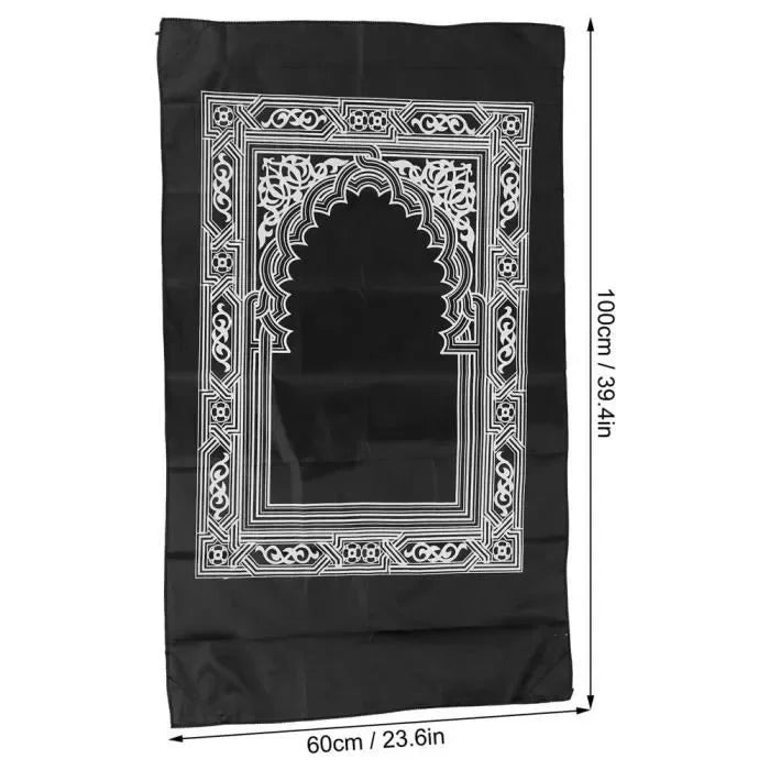Tapis de prière de poche avec boussole, sajada de voyage - MUWAHHID