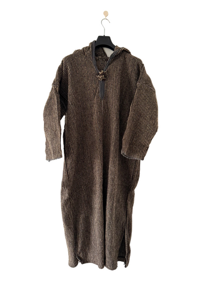 Djellaba marocaine traditionnelle à capuche - marron - MUWAHHID