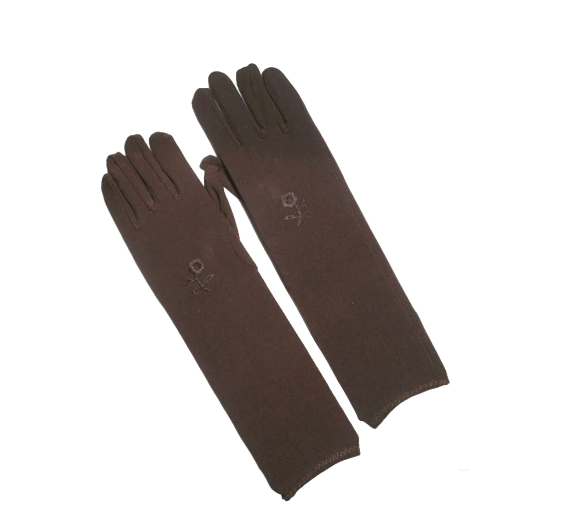 Gants longs "fleur brodée" - MUWAHHID